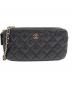 CHANEL（シャネル）の古着「マトラッセ キャビアスキンチェーンウォレット」｜ブラック