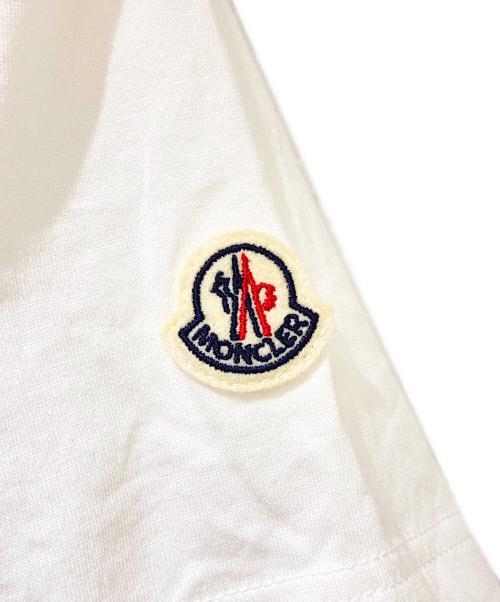 MONCLER（モンクレール）MONCLER (モンクレール) 半袖ロゴカットソー/クルーネックカットソー ホワイト サイズ:XLの古着・服飾アイテム