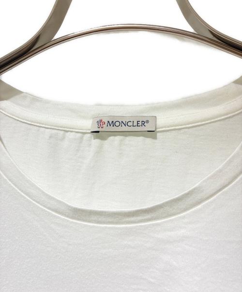 MONCLER（モンクレール）MONCLER (モンクレール) 半袖ロゴカットソー/クルーネックカットソー ホワイト サイズ:XLの古着・服飾アイテム