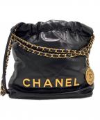 CHANELシャネル）の古着「シャネル22ミニショルダーバッグ/CHANEL22」｜ブラック×ゴールド金具