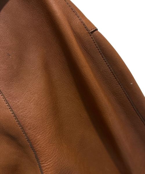 Berluti（ベルルッティ）Berluti (ベルルッティ) Patina Calfskin Zip-Up Hoodie/パティーヌ/カーフレザージップパーカー/R17LBL66KAHX ブラウン サイズ:46の古着・服飾アイテム