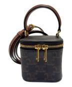 CELINEセリーヌ）の古着「トリオンフ ミニ バニティケース/Triomphe Mini Vanity Case」｜ブラウン