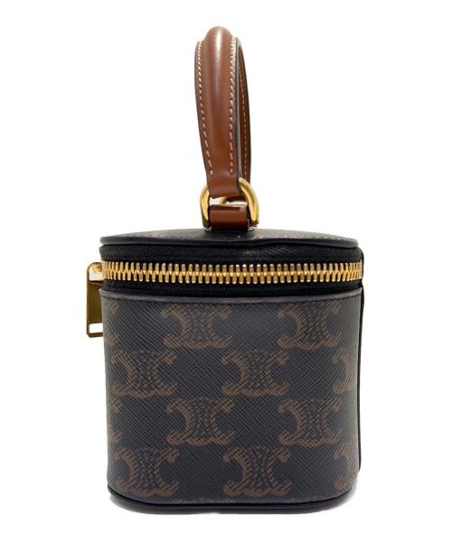CELINE（セリーヌ）CELINE (セリーヌ) トリオンフ ミニ バニティケース/Triomphe Mini Vanity Case ブラウン サイズ:ミニの古着・服飾アイテム