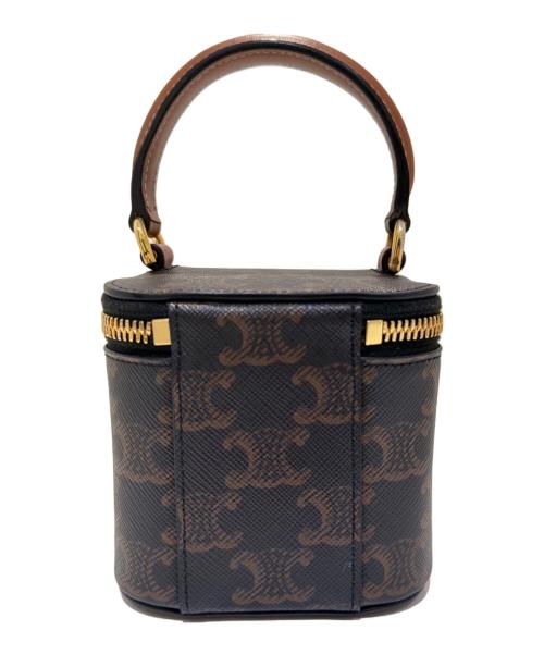 CELINE（セリーヌ）CELINE (セリーヌ) トリオンフ ミニ バニティケース/Triomphe Mini Vanity Case ブラウン サイズ:ミニの古着・服飾アイテム