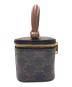 中古・古着 CELINE (セリーヌ) トリオンフ ミニ バニティケース/Triomphe Mini Vanity Case ブラウン サイズ:ミニ：110000円