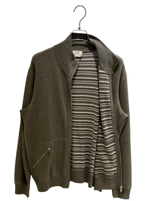 HERMES（エルメス）HERMES (エルメス) Driver's knit/ドライバーズニット ブラウン サイズ:Lの古着・服飾アイテム