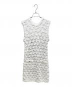 CHANELシャネル）の古着「Dress with sleeveless inner layer/ノースリーブインナー付ワンピース/P79132K11416」｜ホワイト