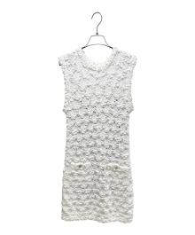 CHANEL（シャネル）の古着「Dress with sleeveless inner layer/ノースリーブインナー付ワンピース/P79132K11416」｜ホワイト