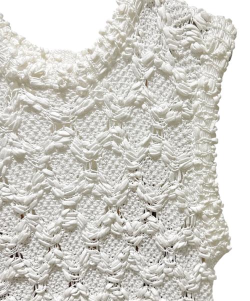 CHANEL（シャネル）CHANEL (シャネル) Dress with sleeveless inner layer/ノースリーブインナー付ワンピース/P79132K11416 ホワイト サイズ:36の古着・服飾アイテム