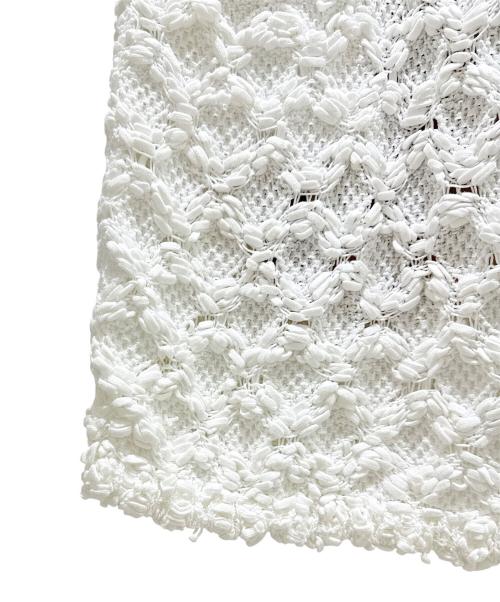 CHANEL（シャネル）CHANEL (シャネル) Dress with sleeveless inner layer/ノースリーブインナー付ワンピース/P79132K11416 ホワイト サイズ:36の古着・服飾アイテム