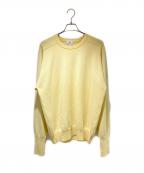 dunhillダンヒル）の古着「Long-sleeve cashmere knit top/カシミヤ長袖ニット」｜イエロー