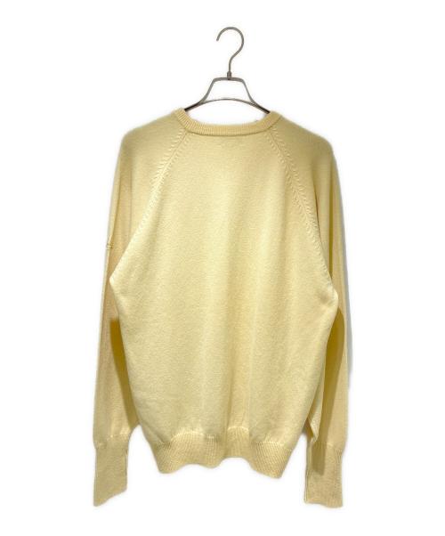 dunhill（ダンヒル）dunhill (ダンヒル) Long-sleeve cashmere knit top/カシミヤ長袖ニット イエロー サイズ:Lの古着・服飾アイテム
