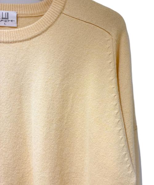 dunhill（ダンヒル）dunhill (ダンヒル) Long-sleeve cashmere knit top/カシミヤ長袖ニット イエロー サイズ:Lの古着・服飾アイテム