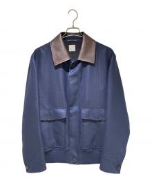 Dior（ディオール）の古着「レザーカラーブルゾンジャケット/Colored leather blouson jacket/693C215A0133 C450」｜ネイビー
