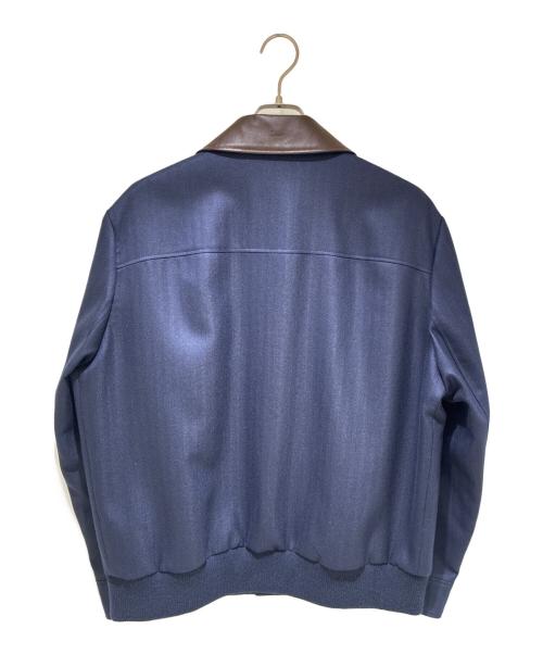 Dior（ディオール）Dior (ディオール) レザーカラーブルゾンジャケット/Colored leather blouson jacket/693C215A0133 C450 ネイビー サイズ:52の古着・服飾アイテム
