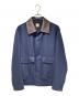 Dior（ディオール）の古着「レザーカラーブルゾンジャケット/Colored leather blouson jacket/693C215A0133 C450」｜ネイビー