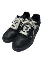 LOUIS VUITTONルイ ヴィトン）の古着「LV Trainer Sneakers/LVトレイナースニーカー/1AAREW」｜ブラック×ホワイト