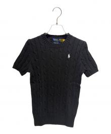 RALPH LAUREN（ラルフローレン）の古着「コットンショートスリーブセーター」｜ブラック