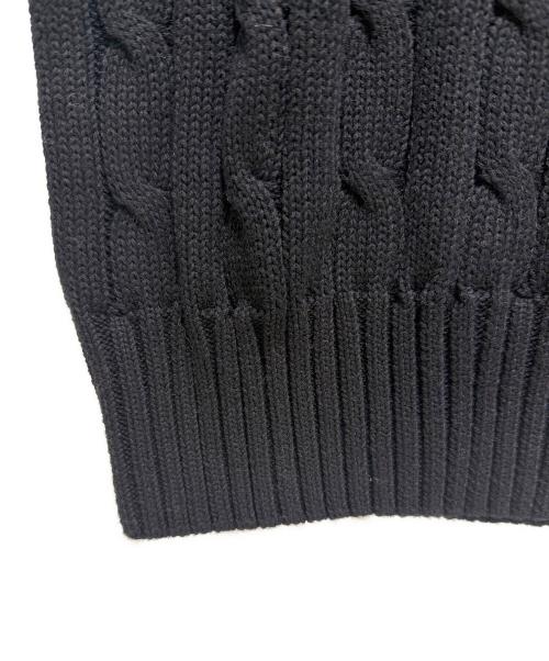 RALPH LAUREN（ラルフローレン）RALPH LAUREN (ラルフローレン) コットンショートスリーブセーター ブラック サイズ:Sの古着・服飾アイテム