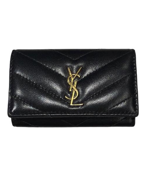 Saint Laurent Paris（サンローランパリ）Saint Laurent Paris (サンローランパリ) YSLロゴ キーケース ブラックの古着・服飾アイテム