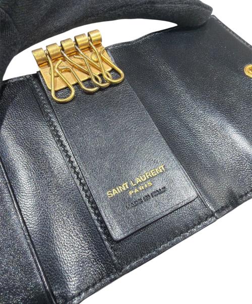 Saint Laurent Paris（サンローランパリ）Saint Laurent Paris (サンローランパリ) YSLロゴ キーケース ブラックの古着・服飾アイテム