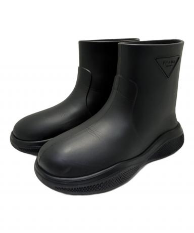 中古・古着通販】PRADA (プラダ) レインブーツ ブラック サイズ:36