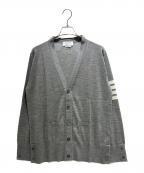 Thom Browneトムブラウン）の古着「Merino Wool 4-Bar Classic Cardigan/メリノウール 4-BAR クラシック カーディガン/MKC002A-Y1014」｜グレー