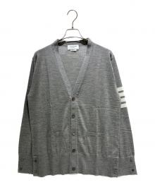 Thom Browne（トムブラウン）の古着「Merino Wool 4-Bar Classic Cardigan/メリノウール 4-BAR クラシック カーディガン/MKC002A-Y1014」｜グレー