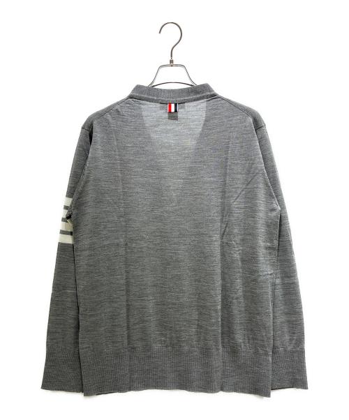 Thom Browne（トムブラウン）Thom Browne (トムブラウン) Merino Wool 4-Bar Classic Cardigan/メリノウール 4-BAR クラシック カーディガン/MKC002A-Y1014 グレー サイズ:4の古着・服飾アイテム
