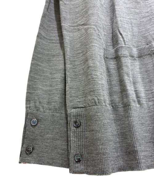 Thom Browne（トムブラウン）Thom Browne (トムブラウン) Merino Wool 4-Bar Classic Cardigan/メリノウール 4-BAR クラシック カーディガン/MKC002A-Y1014 グレー サイズ:4の古着・服飾アイテム