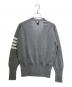 Thom Browne (トムブラウン) Classic Cashmere 4-Bar V-Neck Cardigan/クラシック カシミヤ 4-BAR Vネック カーディガン/MKC001A-00011 ライトグレー サイズ:3：100000円