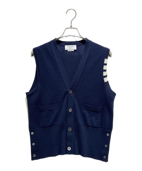 Thom Browne（トムブラウン）Thom Browne (トムブラウン) Cardigan vest/カーディガンベスト ネイビー サイズ:2の古着・服飾アイテム