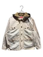 SUPREMEシュプリーム）の古着「Worn Hooded Chore Coat」｜アイボリー