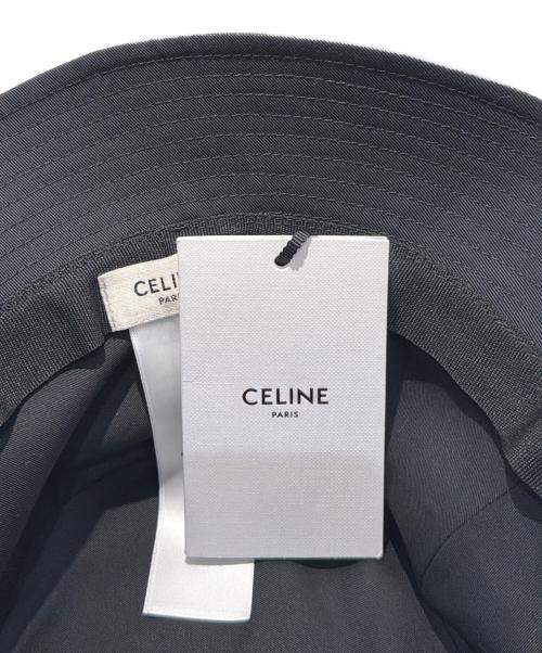 CELINE（セリーヌ）CELINE (セリーヌ) トリオンフ バケットハット/2AUE5968.38NO ブラック サイズ:Mの古着・服飾アイテム