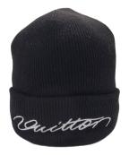 LOUIS VUITTONルイ ヴィトン）の古着「ビーニーシグネチャー/Beanie Signature/M5330A」｜ブラック×ホワイト