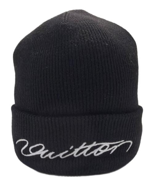 LOUIS VUITTON（ルイ ヴィトン）LOUIS VUITTON (ルイ ヴィトン) ビーニーシグネチャー/Beanie Signature/M5330A ブラック×ホワイト サイズ:FREEの古着・服飾アイテム