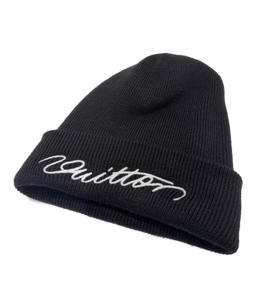 LOUIS VUITTON（ルイ ヴィトン）LOUIS VUITTON (ルイ ヴィトン) ビーニーシグネチャー/Beanie Signature/M5330A ブラック×ホワイト サイズ:FREEの古着・服飾アイテム