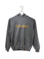 LOUIS VUITTONルイ ヴィトン）の古着「Signature Double-Faced Cashmere Hoodie/シグネチャーダブルフェイスカシミヤフーティー/1AJSNT」｜グレー×イエロー