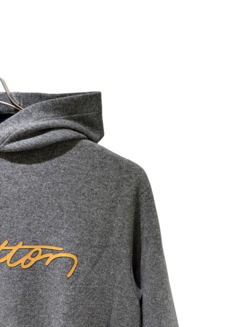 LOUIS VUITTON（ルイ ヴィトン）LOUIS VUITTON (ルイ ヴィトン) Signature Double-Faced Cashmere Hoodie/シグネチャーダブルフェイスカシミヤフーティー/1AJSNT グレー×イエロー サイズ:XLの古着・服飾アイテム