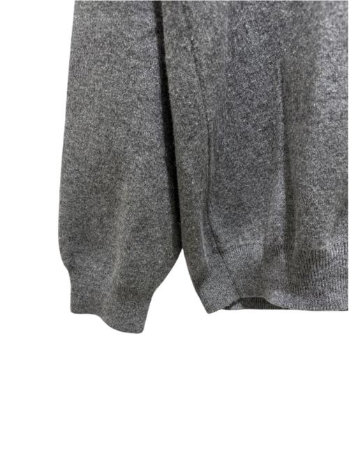 LOUIS VUITTON（ルイ ヴィトン）LOUIS VUITTON (ルイ ヴィトン) Signature Double-Faced Cashmere Hoodie/シグネチャーダブルフェイスカシミヤフーティー/1AJSNT グレー×イエロー サイズ:XLの古着・服飾アイテム