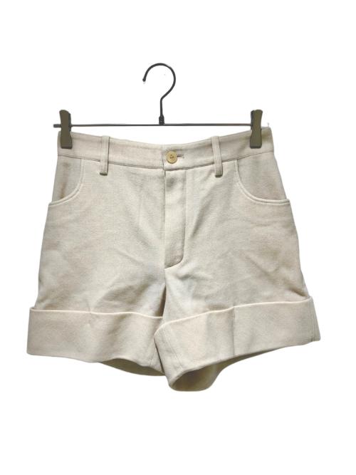 LOUIS VUITTON（ルイ ヴィトン）LOUIS VUITTON (ルイ ヴィトン) カフドウールカシミヤショートパンツ//Cuffed Wool-Cashmere Shorts/1AK0P0 アイボリー サイズ:34の古着・服飾アイテム