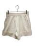 中古・古着 LOUIS VUITTON (ルイ ヴィトン) カフドウールカシミヤショートパンツ//Cuffed Wool-Cashmere Shorts/1AK0P0 アイボリー サイズ:34：70000円