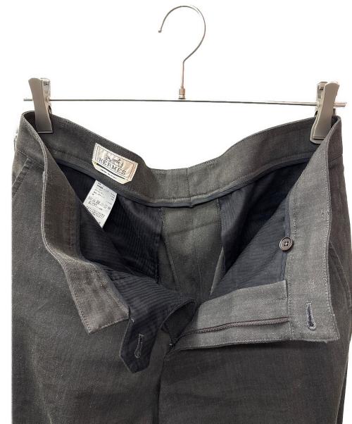 HERMES（エルメス）HERMES (エルメス) ヘンプ混パンツ グレー サイズ:2の古着・服飾アイテム