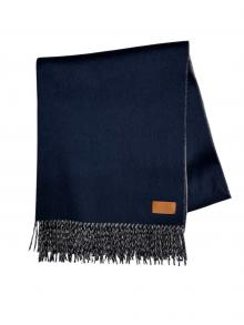 HERMES（エルメス）の古着「ダブルフェイスカシミヤストール」｜ネイビー×ベージュ