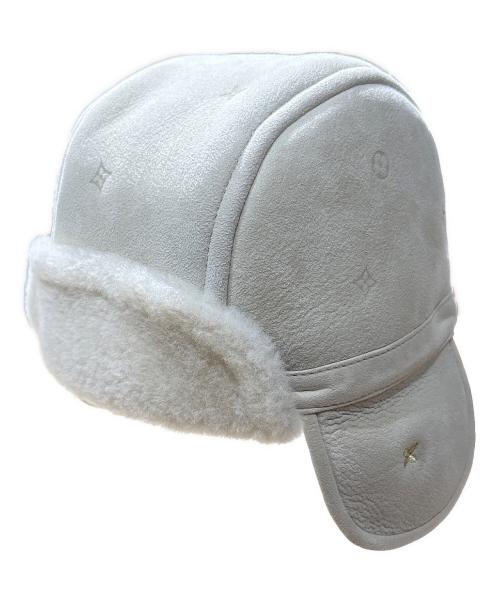 LOUIS VUITTON（ルイ ヴィトン）LOUIS VUITTON (ルイ ヴィトン) シアリングフライトキャップ ベージュ サイズ:6Mの古着・服飾アイテム