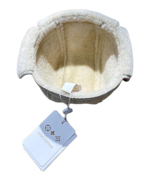 LOUIS VUITTON（ルイ ヴィトン）LOUIS VUITTON (ルイ ヴィトン) シアリングフライトキャップ ベージュ サイズ:6Mの古着・服飾アイテム