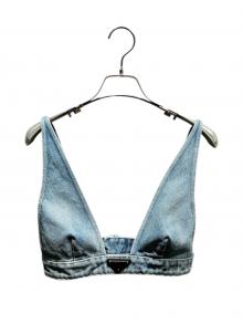 PRADA（プラダ）の古着「トライアングルロゴブラレットビスチェ/GFT011」｜インディゴ