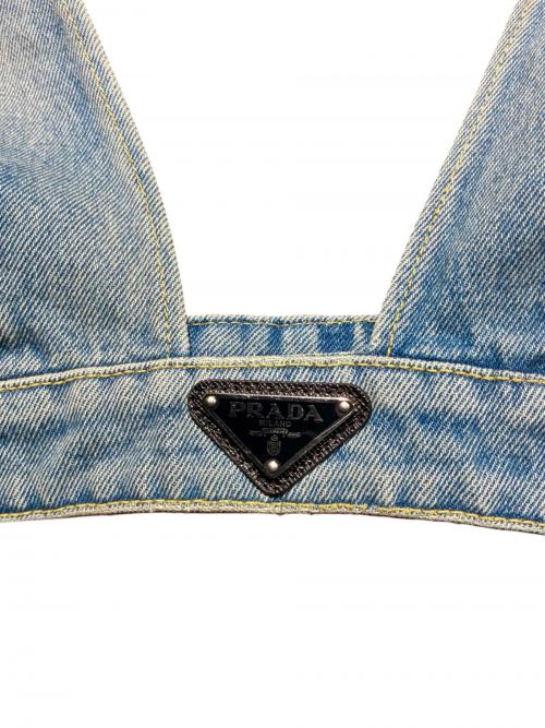 PRADA（プラダ）PRADA (プラダ) トライアングルロゴブラレットビスチェ/GFT011 インディゴ サイズ:38の古着・服飾アイテム