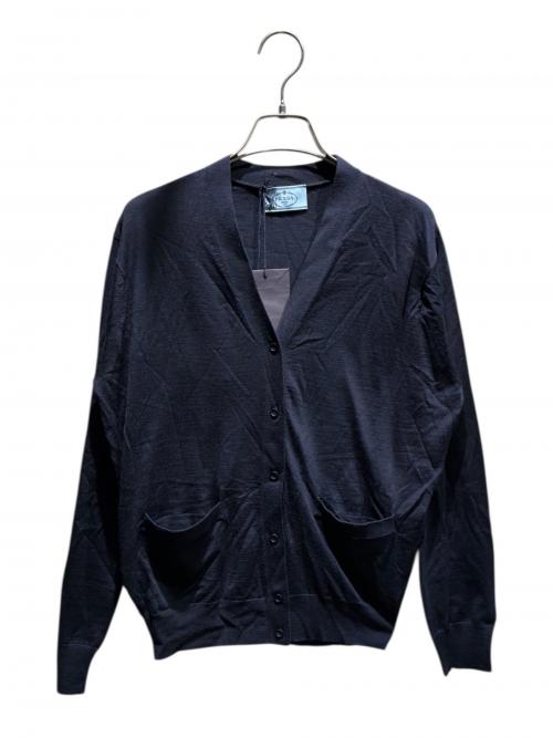 PRADA（プラダ）PRADA (プラダ) ウールカーディガン/DNA00S S000 ネイビー サイズ:36の古着・服飾アイテム