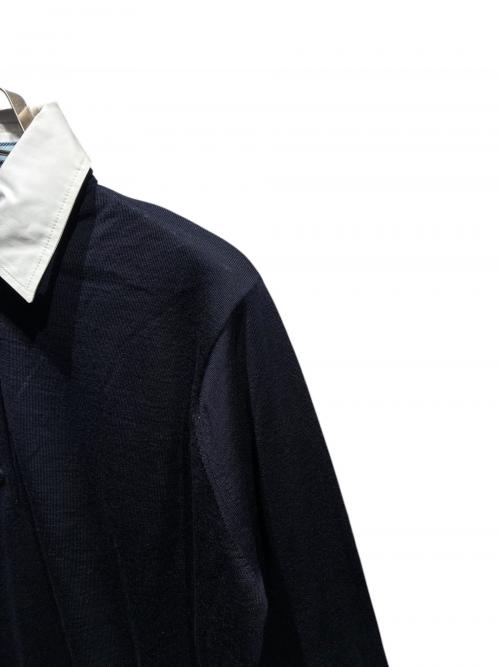 PRADA（プラダ）PRADA (プラダ) ニットポロシャツ/DNA00T S000/2024年 ネイビー サイズ:36の古着・服飾アイテム